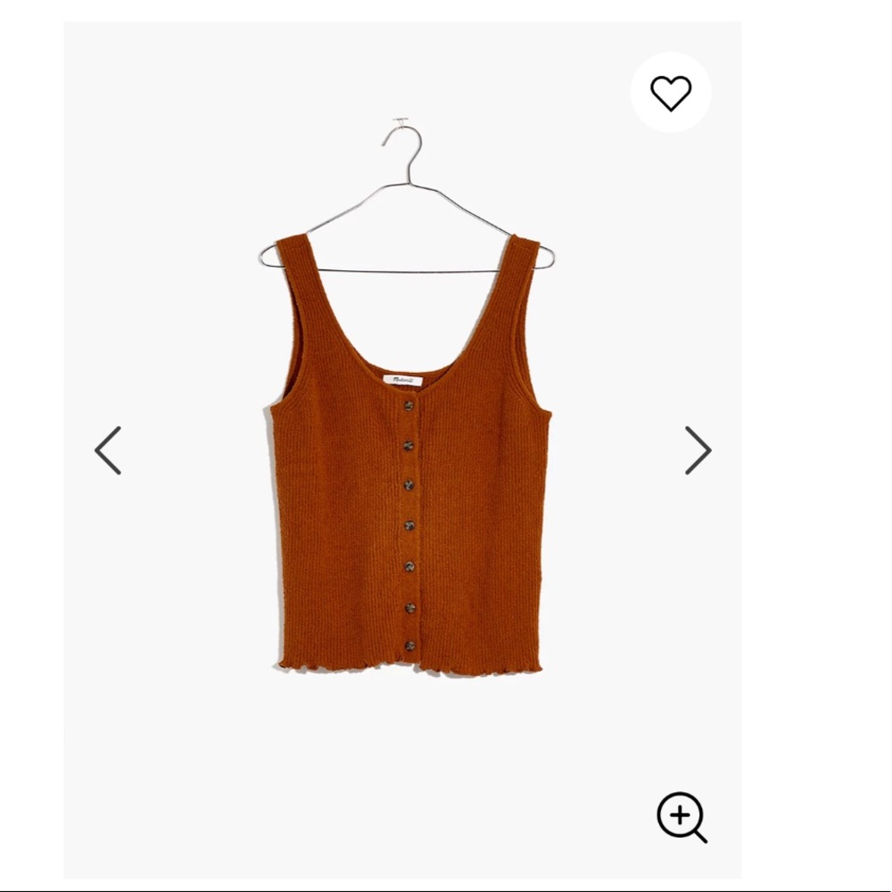 Madewell Kingston Button-Front Sweater tank
